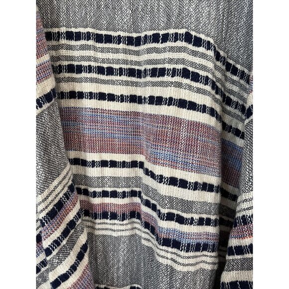 American Eagle Kimono Cover Up Open Front Caridgan Longline Boho Fringe One Size - Picture 3 of 7